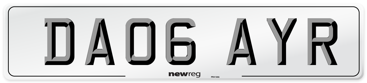 DA06 AYR Number Plate from New Reg